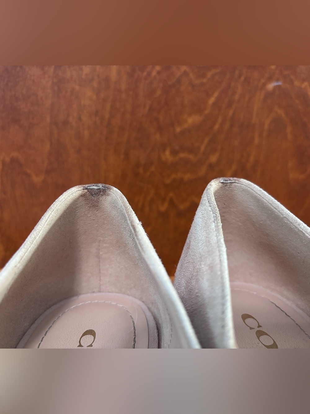 COACH Pointed Toe Suede Flats - Nude/Light Beige, GUC - Picture 7 of 14